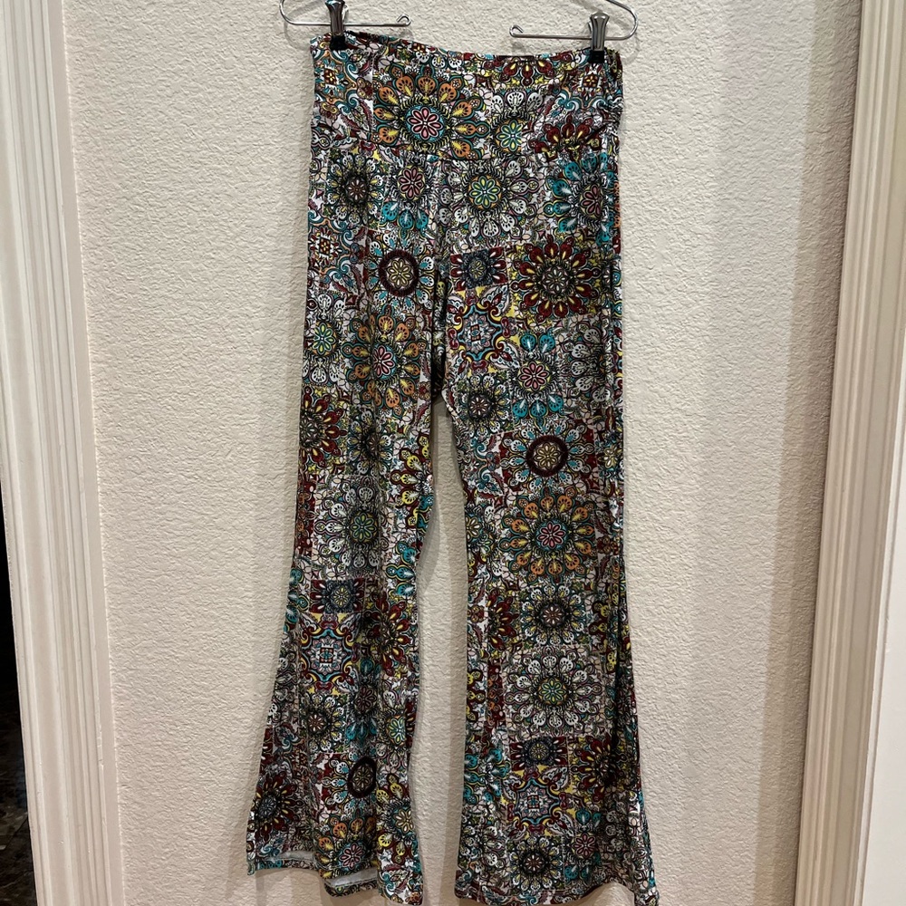 Earthbound Multicolor Patterned Women's Flare Pants